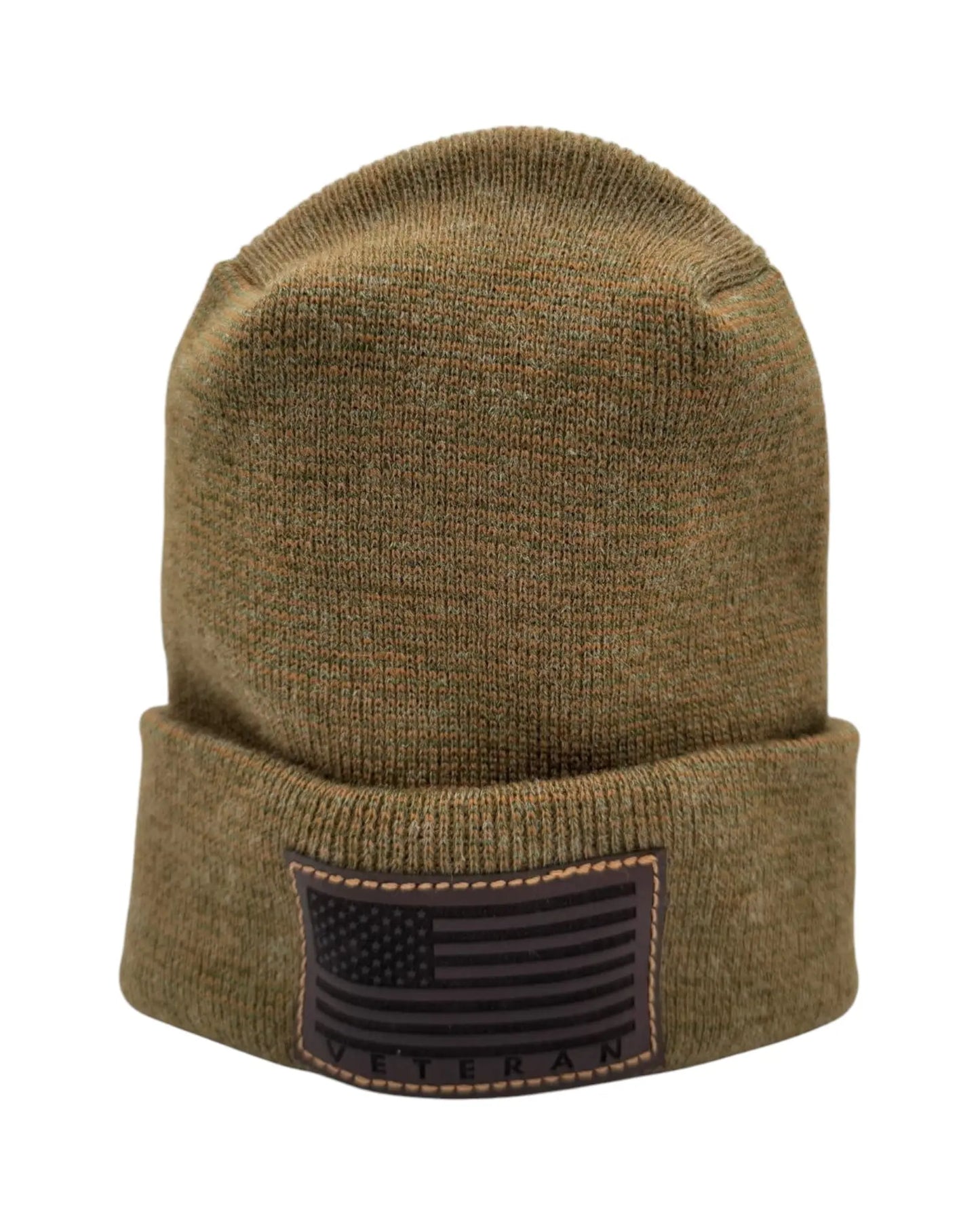 Designed & Made in USA | Veteran Beanie with USA Flag - Patriotic H-Stitch™ Cuffed Knit Hat for Men & Women | Limited Edition
