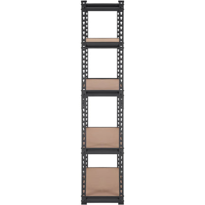 VEVOR Storage Shelving Unit, 5-Tier Adjustable, 2000 Lbs Capacity, Heavy Duty Garage Shelves Metal Organizer Utility Rack, Black, 30 L X 12 W X 60 H for Kitchen Pantry Basement Bathroom Laundry