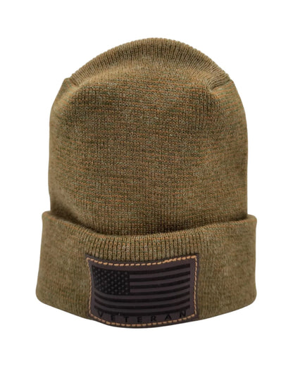 Designed & Made in USA | Veteran Beanie with USA Flag - Patriotic H-Stitch™ Cuffed Knit Hat for Men & Women | Limited Edition